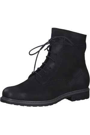 Tamaris Veterlaarsjes Blokhak, veterschoenen met rits voor een gemakkelijke instap