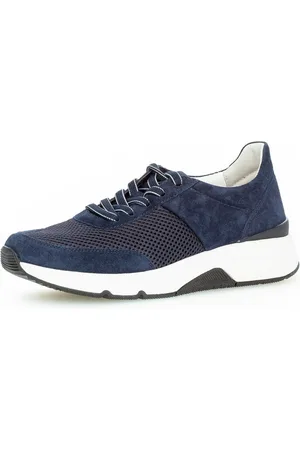 Gabor Sneakers met sleehak vrijetijdsschoen, lage schoen, veterschoen, logo op de hiel