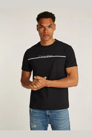 Calvin Klein Shirt met ronde hals SPLIT LINE LOGO T-SHIRT