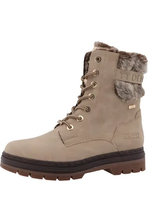 TOM TAILOR Winterlaarzen winter-enkellaars, veterschoenen met binnenrits, comfortabele vorm