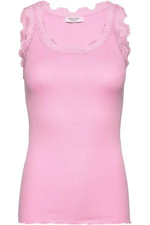 Rosemunde Tanktop Babette Silk Top prachtige vintage kantafwerking aan hals en bandjes