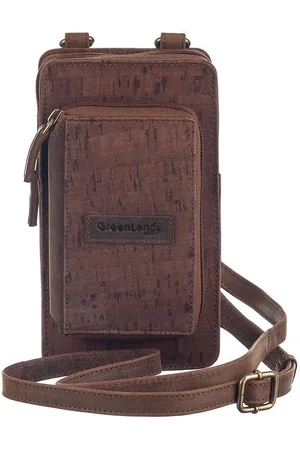 Greenland Gsm-tasje NATURE leather-cork met opgestikte portemonnee
