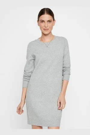 VERO MODA Gebreide jurk VMDOFFY LS O-NECK DRESS GA NOOS