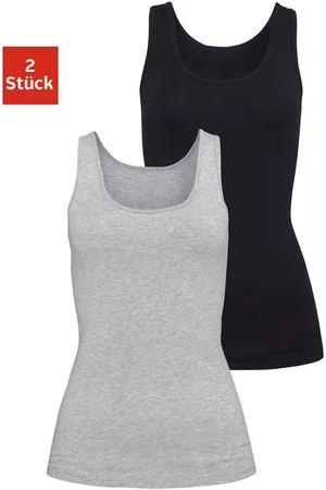 H.I.S Hemd van elastische katoen-kwaliteit, tanktop, onderhemd (Set van 2)