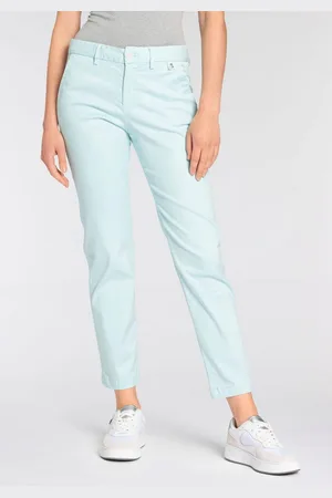 Herrlicher Stretchbroek Lovley Straight Satin Powerstrech