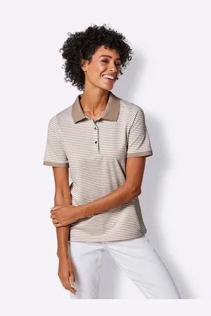 CREATION L PREMIUM Poloshirt Lyocell-katoenen shirt (1-delig)