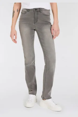 ARIZONA Straight jeans Ultra Stretch normale pasvorm, comfort fit, used-look-wassing