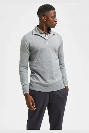 SELECTED Schipperstrui SLHBERG HALF ZIP CARDIGAN NOOS