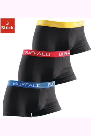 Buffalo Boxershort voor jongens met contrastkleurige boorden (set, 3 stuks)