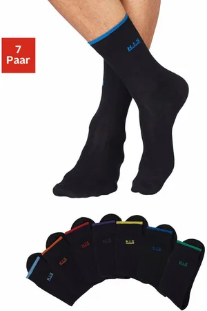 H.I.S Sokken met gekleurde boord (set, 7 paar)