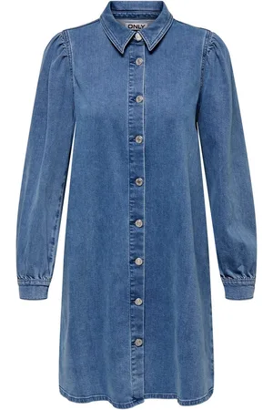 ONLY Jeans jurk ONLALMA L/S DRESS DNM CRO