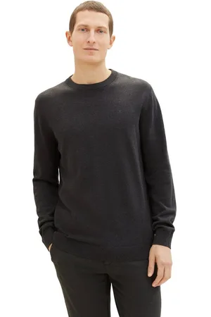 TOM TAILOR Trui met ronde hals met geborduurd logo