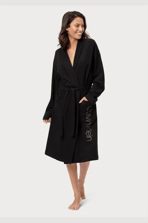 Calvin Klein Ochtendjas met verticaal logo-opschrift