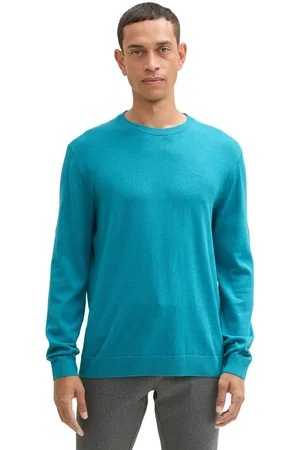 TOM TAILOR Trui met ronde hals met geborduurd logo
