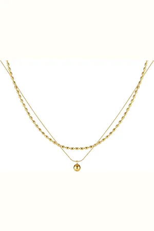 Firetti Ketting met hanger Sieraden cadeau roestvrijstalen halssieraden halsketting laag dubbelrijig