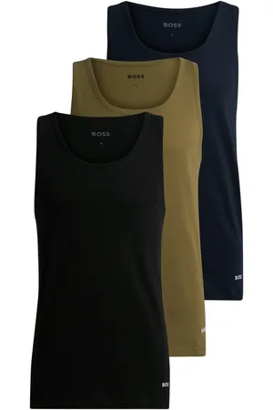 HUGO BOSS Tanktop met borduurwerk (set, 3-delig)