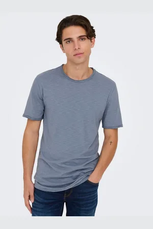 Only & Sons Shirt met ronde hals ONSBENNE LONGY SS TEE NF 7822 NOOS