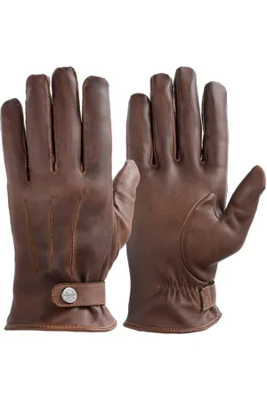 Pearlwood Leren handschoenen met verstelbare riem