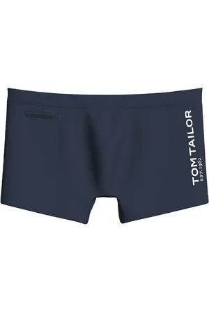 TOM TAILOR Zwembroek met logo-opschrift opzij