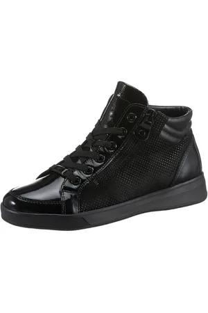 ARA Hoge veterschoenen Rome in materiaalmix, g-breedte = wijd
