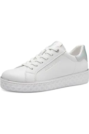 Marco Tozzi Plateausneakers met mooie metallic-details, vrijetijdsschoen, lage schoen, veterschoen