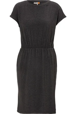 Ragwear Zomerjurk COPR comfortabele elastische taille en rok met wikkelingseffect
