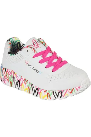 Skechers Sneakers UNO LITE-LOVELY LUV , veterschoen met bedrukte zool, maat sjabloon te downloaden