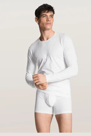 Calida Shirt met lange mouwen Cotton Code met een ronde hals