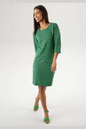 Aniston Jerseyjurk met trendy retropatroon