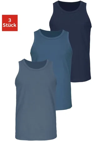 H.I.S Tanktop Onderhemd voor heren met ronde hals van katoen (set, 3-delig)