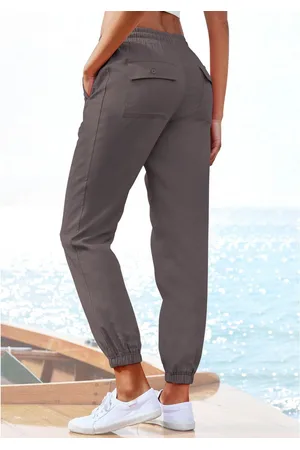 Lascana Comfortbroek van geweven stof, elastische stofbroek met zakken