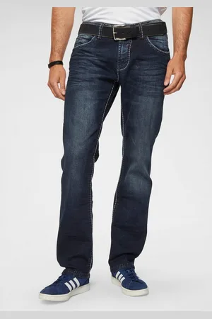 Camp David Straight jeans NI:CO:R611 met opvallende stiknaden