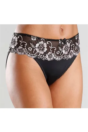 Lascana Bikinibroekje WANDA met borduurkant in bloemetjes-look