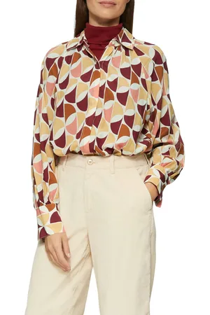 QS by s.Oliver Blouse met lange mouwen met all-over motief