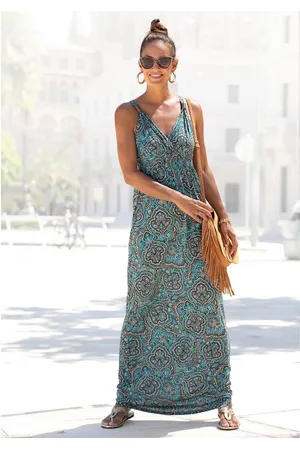 Lascana Maxi-jurk met paisley motief en verstelbare halslijn, zomerjurk