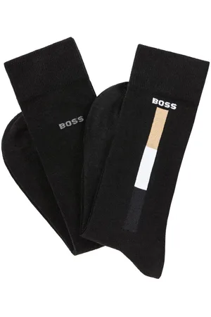 HUGO BOSS Business-sokken met contrastinzetten (set, 2 paar)