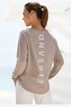 ELBSAND Longsleeve Tira met logoprint op de rug, shirt met lange mouwen, sportief-casual