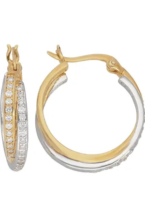 Firetti Oorringen Sieraden cadeau zilver 925 bicolor