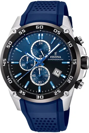 Festina Chronograaf The Originals Horloge, quartz, herenhorloge, stopwatchfunctie, tot 10 bar waterdicht.