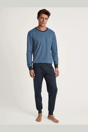 Calida Pyjama Relax Essentials met ingesloten ronde halslijn (2-delig)