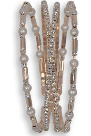 Firetti Klemarmband Flashy Bangle met glassteen - met acrylparel