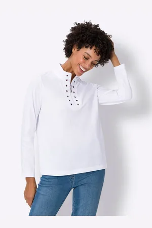 Classic Basics Shirt met staande kraag Shirt met lange mouwen (1-delig)