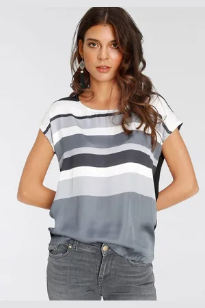 Laura Scott Shirtblouse in modieus streepdesign