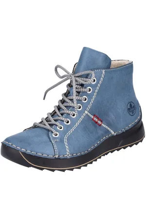 Rieker Hoge veterschoenen met decoratieve stiksels