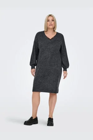 ONLY Gebreide jurk CARMANIFESTA LS V-NECK DRESS KNT BF