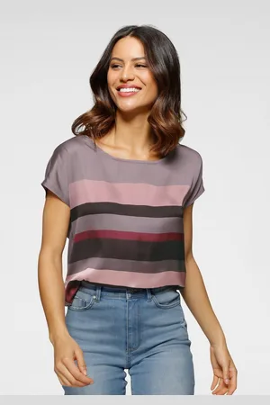 Laura Scott Shirtblouse in modieus streepdesign