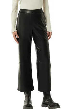 Comma, Broek met wijde pijpen in leer-look