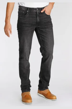 AJC Straight jeans rechtes gesneden, used-look-wassing, lage taille