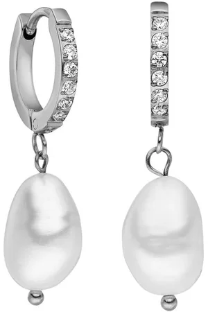Purelei Oorringen Sieraad cadeau Malahi oorbellen, 2024-Earring-Malahi Made in Germany - met een zirkoon (synth.) - met zoetwater-cultivéparel