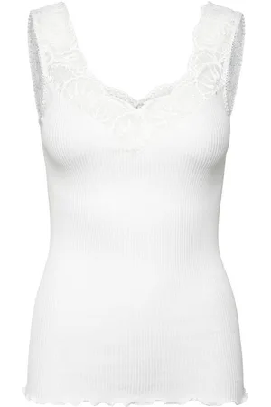 Rosemunde Tanktop prachtige, elastische vintage kantafwerking